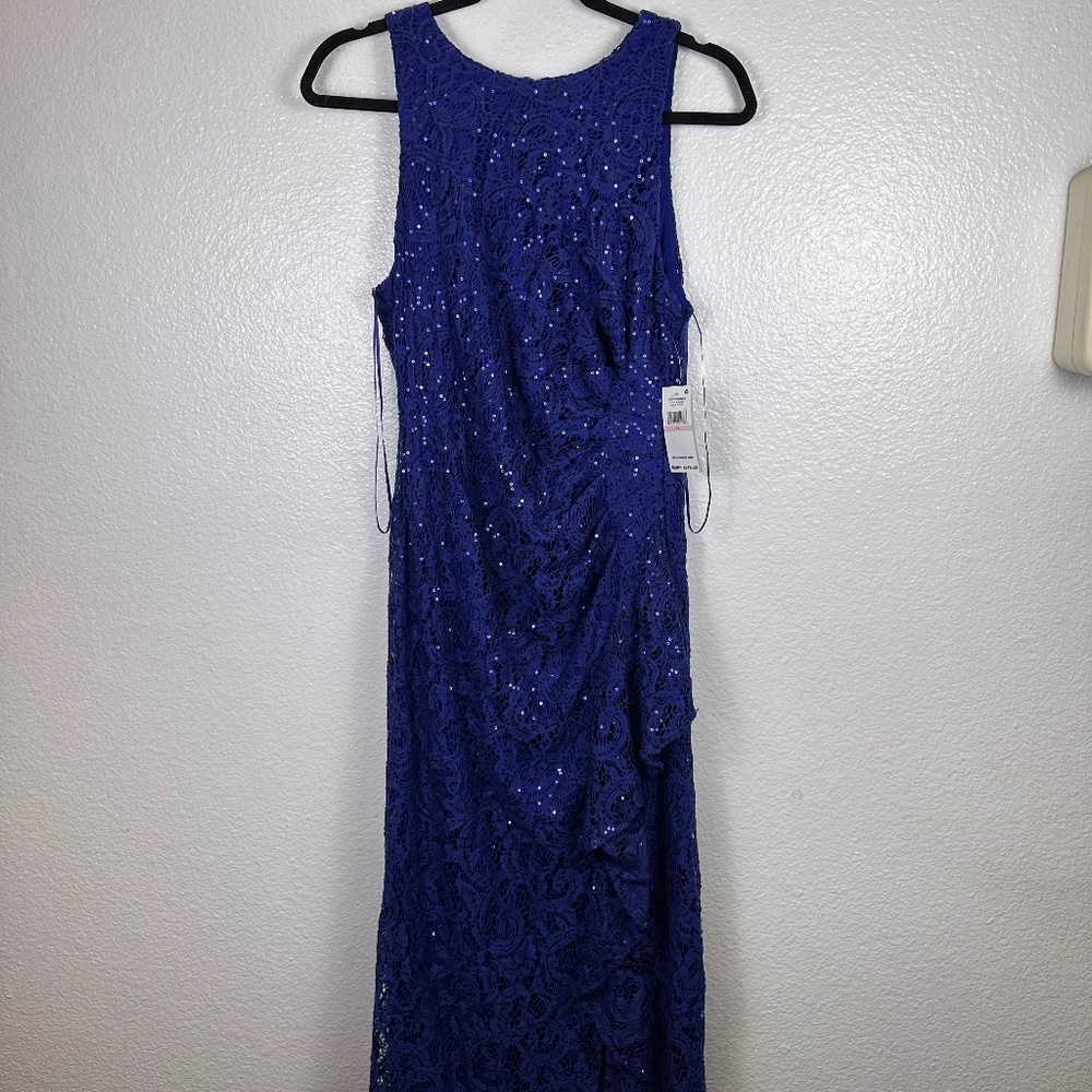 Alex Evenings Ruffle Sequin Lace Gown. Sz 10.